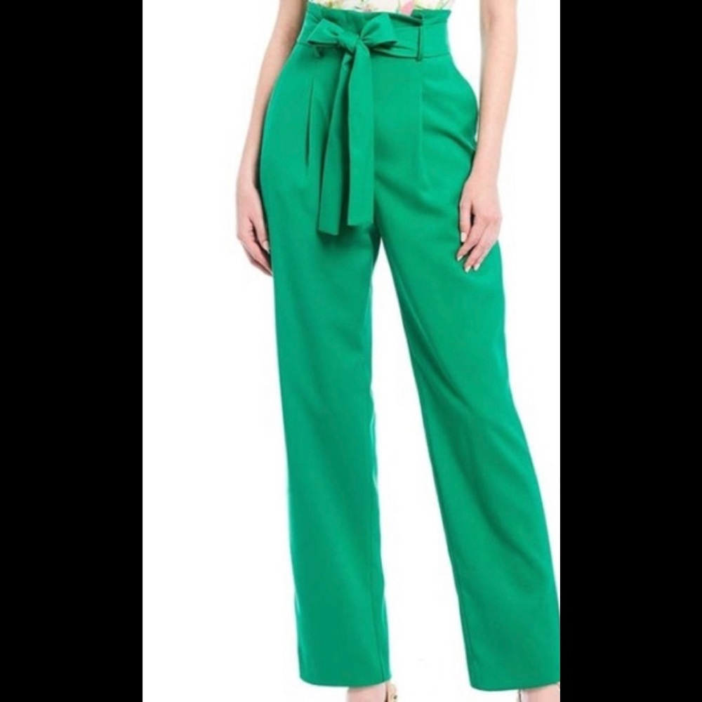Antonio Melani Paper bag Green High Waisted Pants